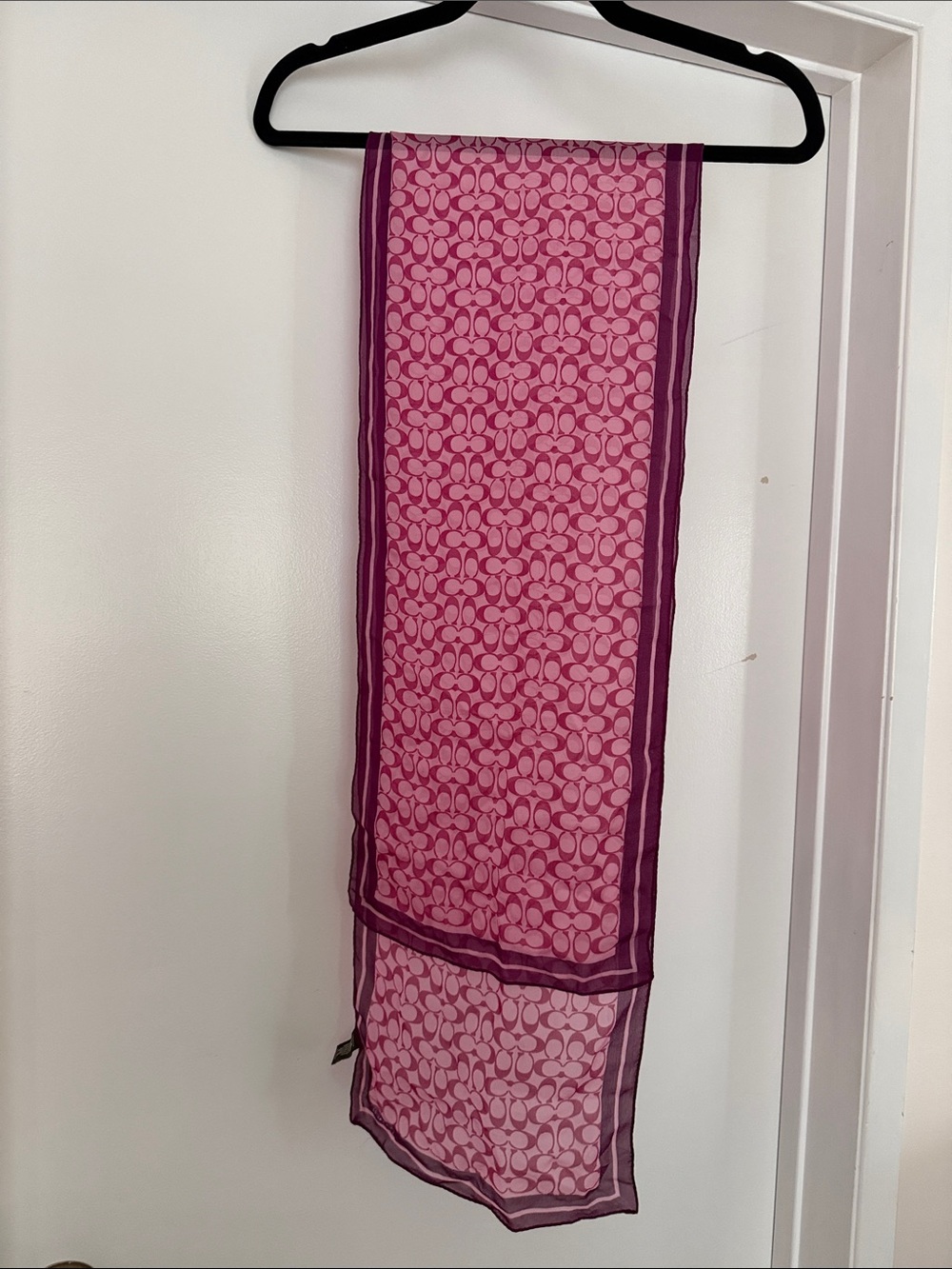 COACH Signature Pattern Lightweight Sheer Women's Scarf